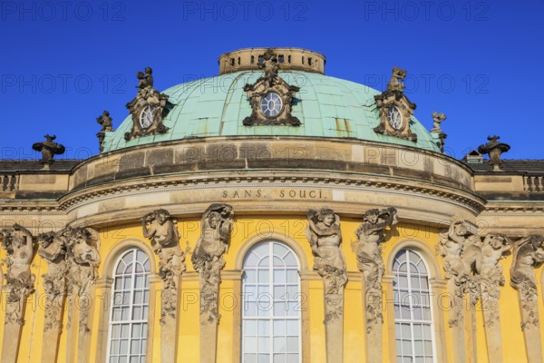 Sanssouci Palace, Unesco World Heritage Park Sanssouci, Potsdam, Brandenburg, Germany, Europe