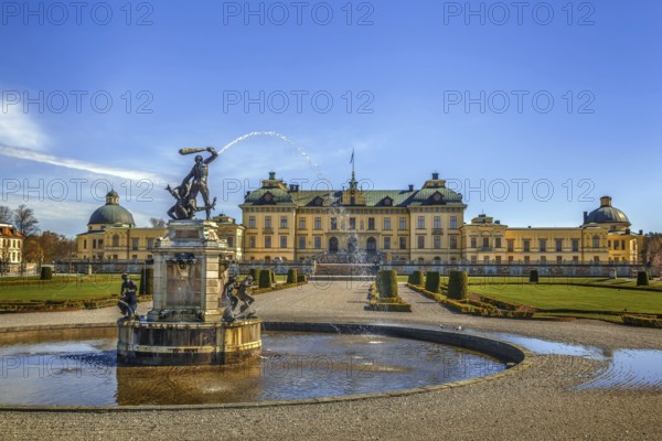 The Drottningholm Palace is the private residence of the Swedish royal family in Stockholm, Sweden,