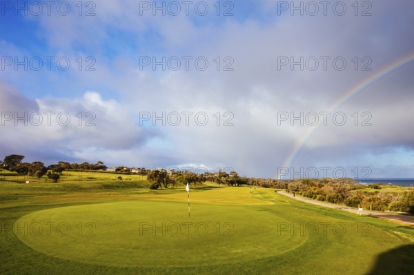 Flinders Golf Course on the Mornington Peninsula on a winter's afternoon in Victoria, Australia,