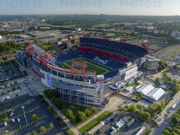 Aerial view of Nissan Stadium, home of the NFLs Tennessee Titans