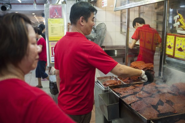 03.02.2018, Singapore, Republic of Singapore, Asia, Bakkwa, a speciality made from grilled slices