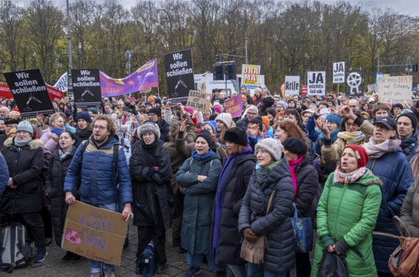 Germany, Berlin, 13 November 2024, cultural scene, demonstration against cultural cuts, Brandenburg