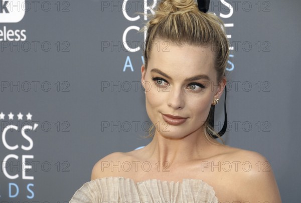 Margot Robbie at the 23rd Annual Critics' Choice Awards held at the Barker Hangar in Santa Monica,