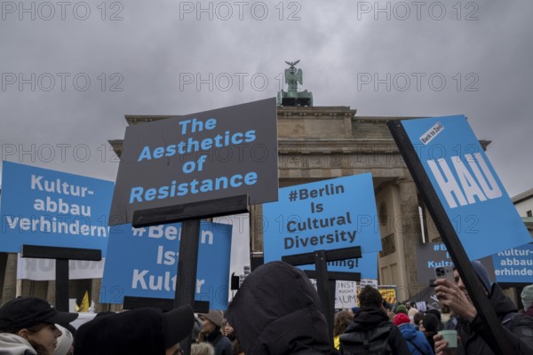 Germany, Berlin, 13 November 2024, cultural scene, demonstration against cultural cuts, Brandenburg