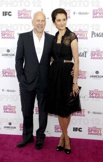 Bruce Willis and Emma Heming at the 2013 Film Independent Spirit Awards held at the Santa Monica
