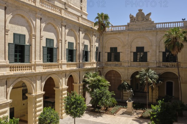 Courtyard of the Grand Master's Palace, Valletta, Malta, Europe