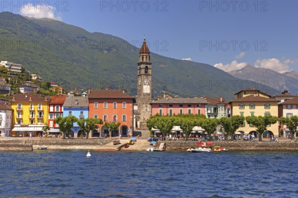 Church of Santi Pietro e Paolo, Lake Promande, Lake Maggiore, Ascona, Locarno, Canton Ticino, Lake