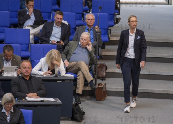Dr Alice Weidel, left, fourth row: Dr Alexander Gauland, Germany, Berlin, 06.07.2023, Bundestag,