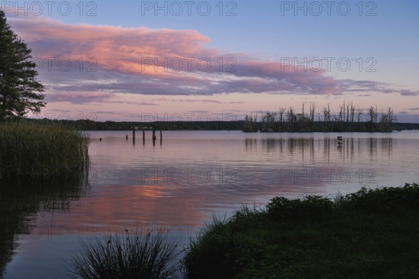 Sunset at Scharmützelsee, Bad Saarow, Brandenburg, Germany, Europe