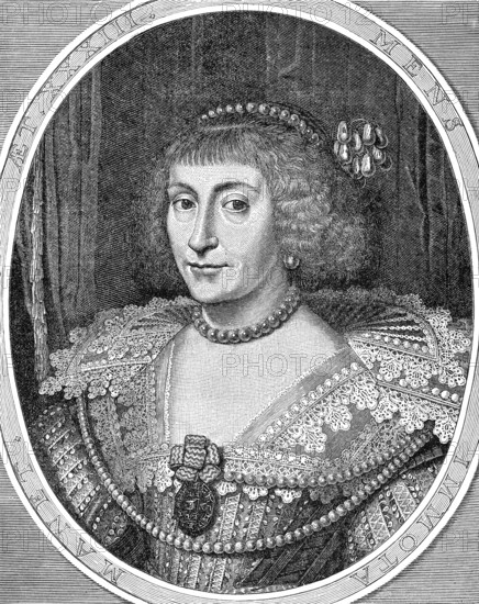Elizabeth Stuart, the Winter Queen, 1596 - 1662, as the wife of Frederick V, Elector Palatine,