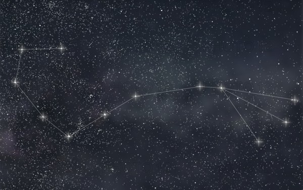 Scorpio Constellation. Zodiac Sign Scorpio constellation lines