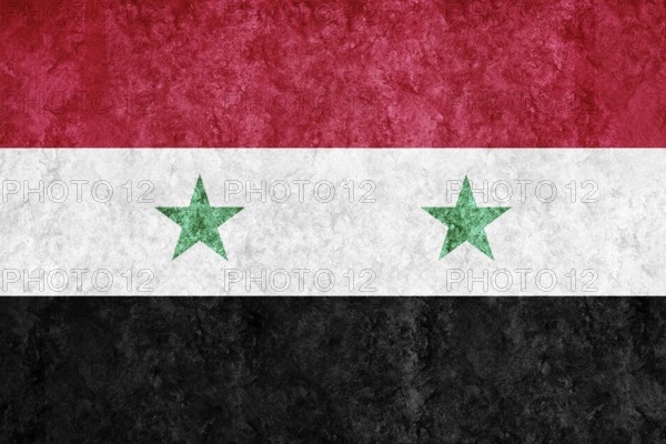 Syria Metallic flag, Textured flag, grunge flag