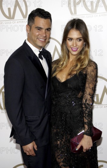 Jessica Alba and Cash Warren at the 24th Annual Producers Guild Awards held at the Beverly Hilton