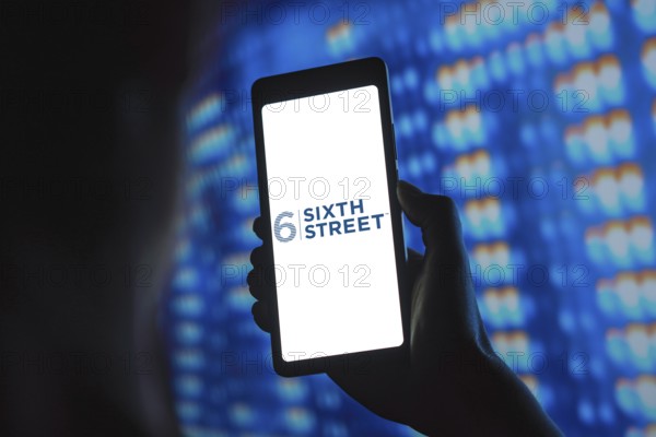 April 2, 2024, Brazil. In this photo illustration, the Sixth Street Partners logo is displayed on a