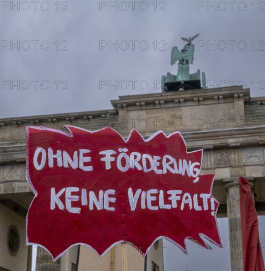 Germany, Berlin, 13 November 2024, cultural scene, demonstration against cultural cuts, Brandenburg