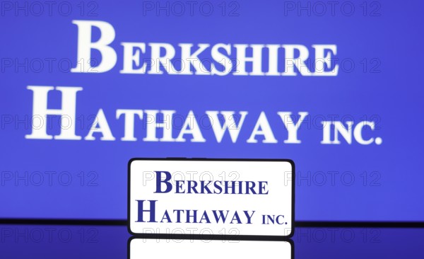 May 6, 2024, Brazil. In this photo illustration the Berkshire Hathaway logo is displayed on a