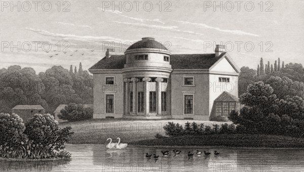 The Holme, Regent's Park, London, UK, illustration by Th. H. Shepherd, 1826