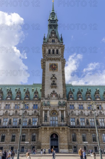 Rathausmarkt and Hamburg Town Hall, Hanseatic City of Hamburg, Hamburg, Germany, Europe