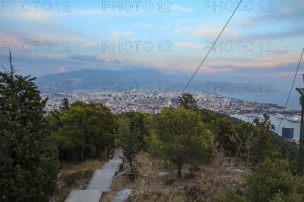 Scenic view of Split from the Marjan viewpoint, Croatia, Europe