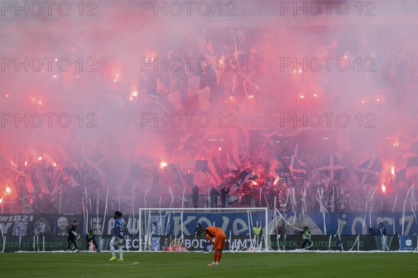 POZNAN, POLAND - FEBRUARY 19, 2023: Football match Polish PKO Ekstraklasa between Lech Poznan vs