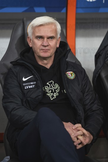 LUBIN, POLAND - NOVEMBER 4, 2024: Football match Polish PKO Ekstraklasa between KGHM Zaglebie Lubin