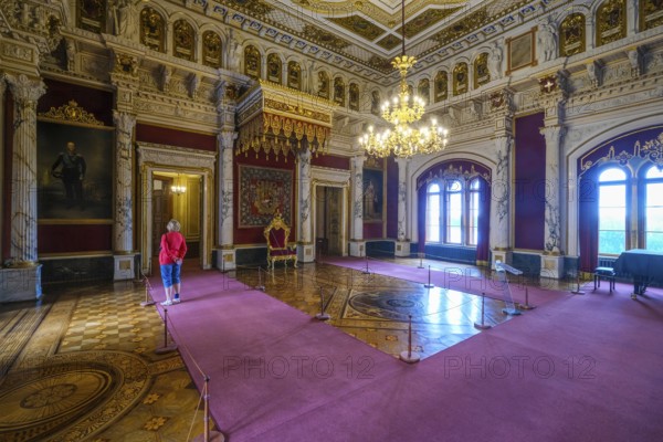 Schwerin, Mecklenburg-Vorpommern, Germany, Throne Room in the museum in Schwerin Castle, Schwerin