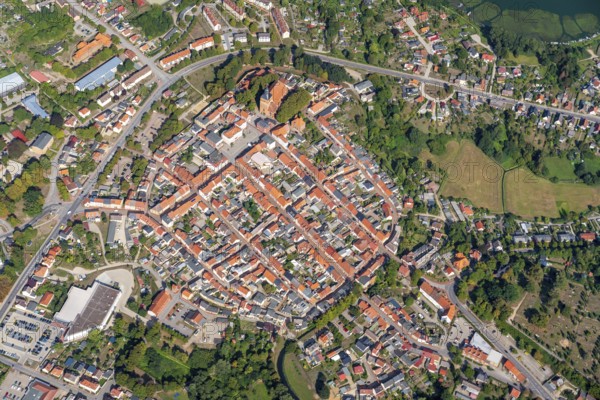 Aerial view of Sternberg, Mecklenburg-Western Pomerania, Germany, Europe