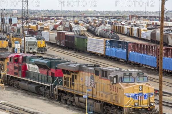 Denver, Colorado - The Union Pacific Denver North Rail Yard.