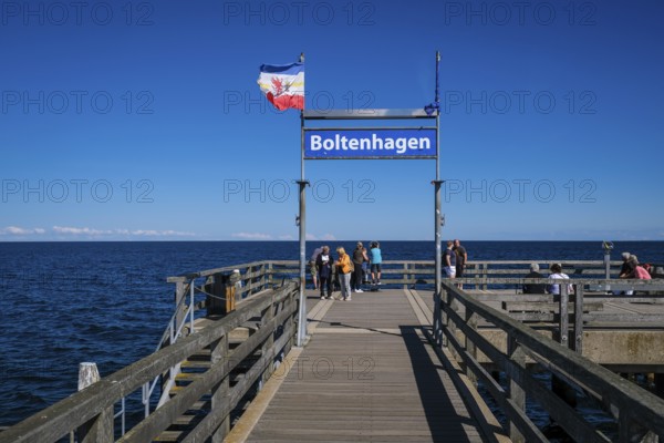 Boltenhagen, Mecklenburg-Western Pomerania, Germany, pier at Boltenhagen seaside resort, Europe