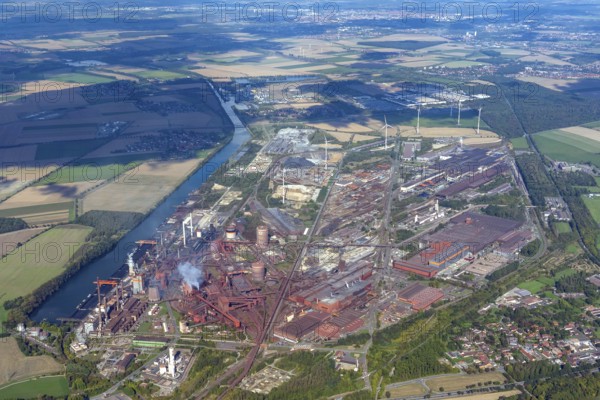 Aerial view of the Salzgitter AG steelworks, Lower Saxony, Germany, Europe