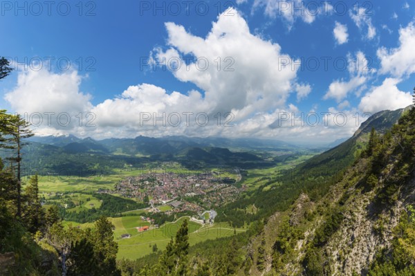 Panorama from Schattenberg, 1692m, on Oberstdorf, Allgäu, Bavaria, Germany, Europe