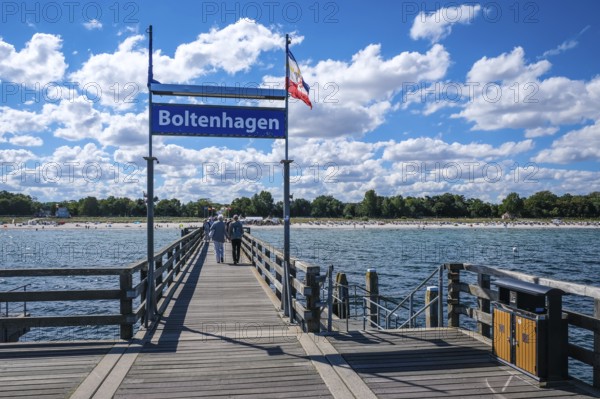 Boltenhagen, Mecklenburg-Western Pomerania, Germany, pier at Boltenhagen seaside resort, Europe