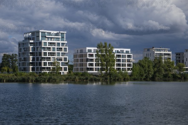 Schwerin, Mecklenburg-Vorpommern, Germany, Luxury flats on the shores of Ziegeinnensee lake, Europe