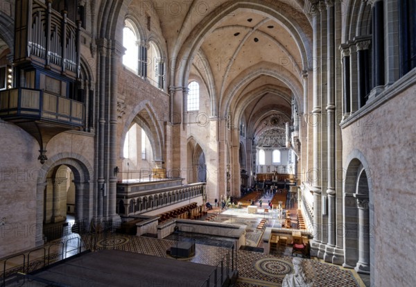 Interior view of Trier Cathedral. UNESCO World Heritage Roman monuments, St Peter's Cathedral and