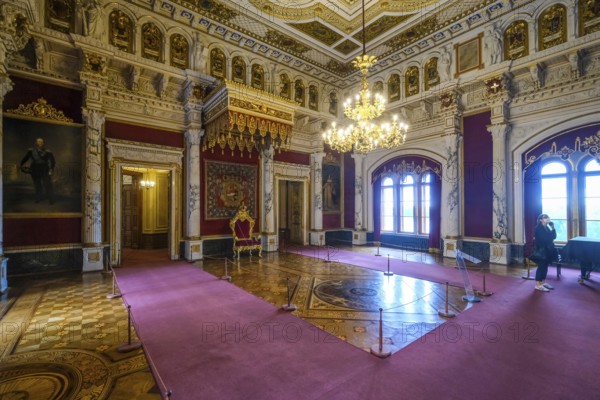 Schwerin, Mecklenburg-Vorpommern, Germany, Throne Room in the museum in Schwerin Castle, Schwerin