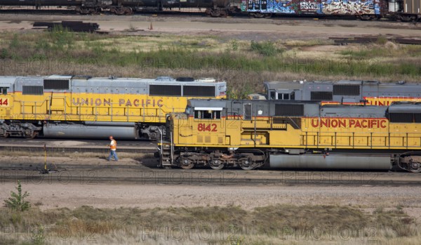 North Platte, Nebraska - The Union Pacific Railroad's Bailey Yard, the largest rail yard in the
