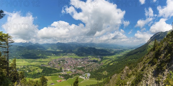 Panorama from Schattenberg, 1692m, on Oberstdorf, Allgäu, Bavaria, Germany, Europe