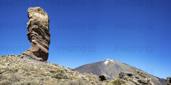 Roque Chinchado, also known as the Stone Tree or Finger of God, landmark of the island, Los Roques