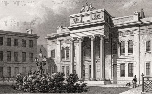 Salters' Hall, London, illustration by Th. H. Shepherd, 1828