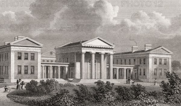 Orphan Asylum, London, illustration by Th. H. Shepherd, 1828