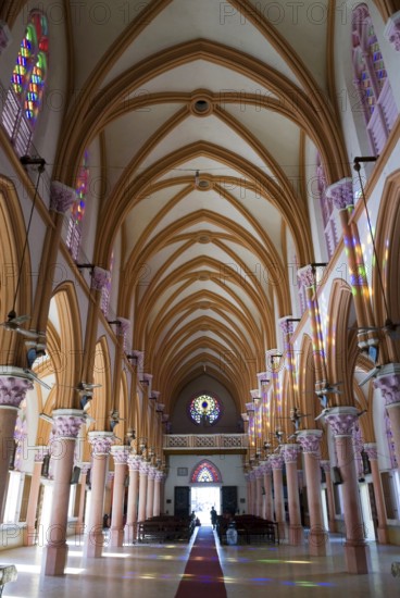 Interior, Saint Mary cathedral constructed in 1916, Madurai, Tamil Nadu, India, Asia