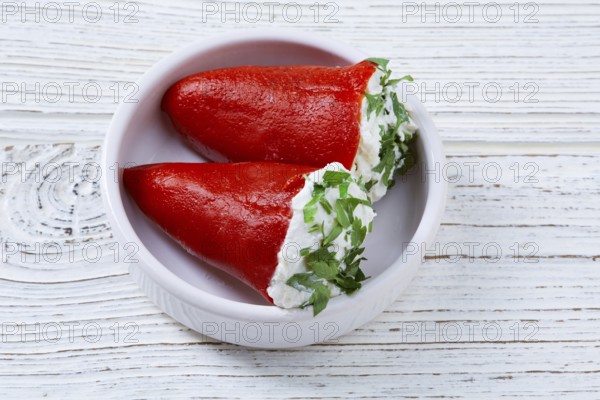 Pinchos filled pimientos piquillo pepper tapas pintxos from Spain food