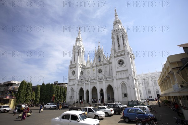 Basilica of Our Lady of Dolours with three tower front tower 146 ft high and rear Bible tower 260