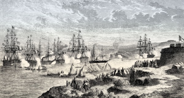 The arrival of the Russian fleet with Grand Duke Konstantin Nikolaevich of Russia, in Toulon