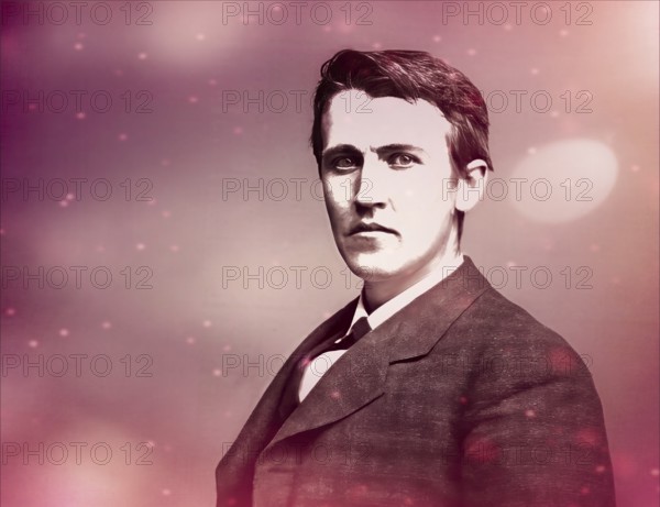 Thomas Alva Edison, 1847, 1931, American inventor, digitally edited according to a photography by