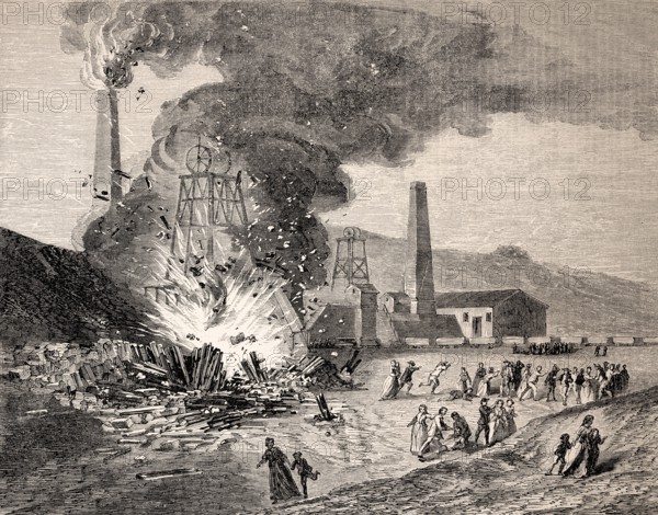 The Lundhill Colliery explosion, a coal mining accident on 19 February 1857 in Wombwell, Yorkshire,