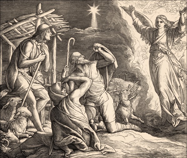 The annunciation to the shepherds, by Julius Schnorr von Carolsfeld