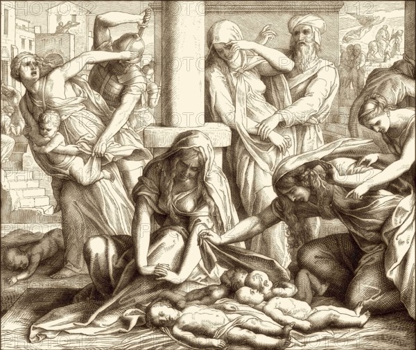 Massacre of the Innocents, New Testament, by Julius Schnorr von Carolsfeld, 1860
