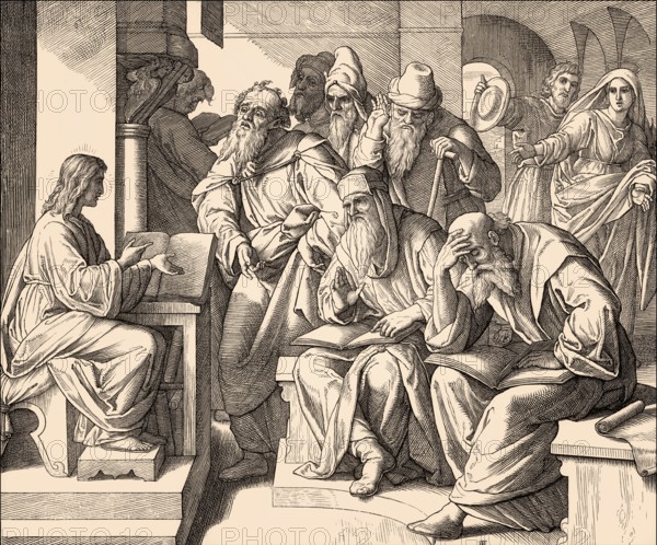 Twelve years old Jesus at the Temple, by Julius Schnorr von Carolsfeld
