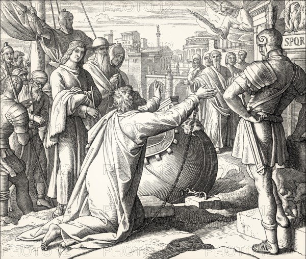 Paul Arrives in Rome, New Testament, by Julius Schnorr von Carolsfeld, 1860